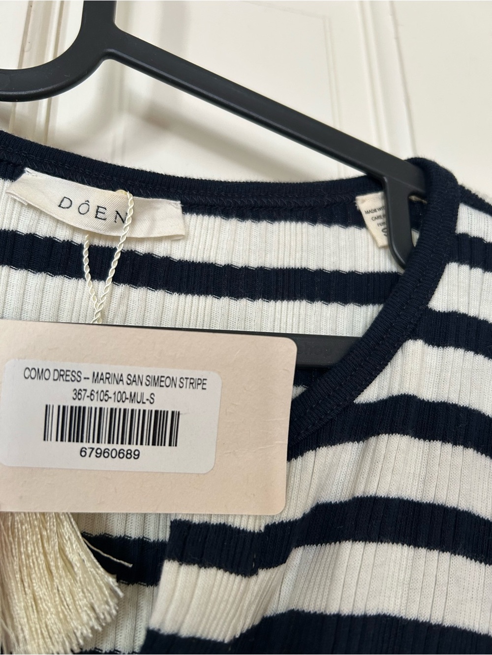 NWT Doen Como Dress San Simeon Navy Blue-Small - Picture 5 of 8